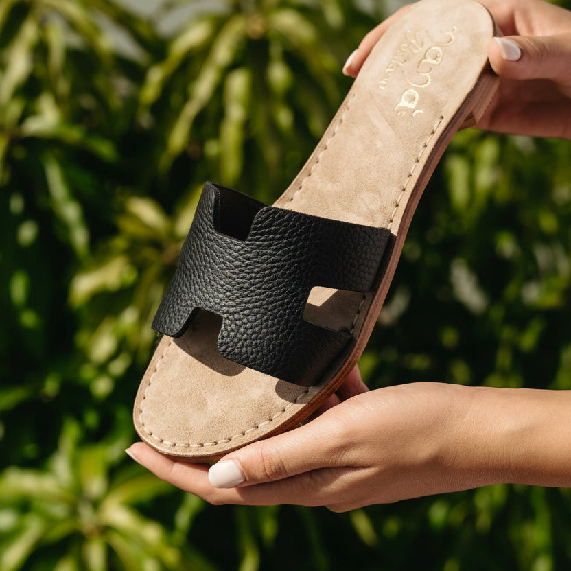 Sandali Positano Deva (Pelle di Cervo) - Nanà Positano | Sandali Artigianali Di Lusso 100% Made In Positano