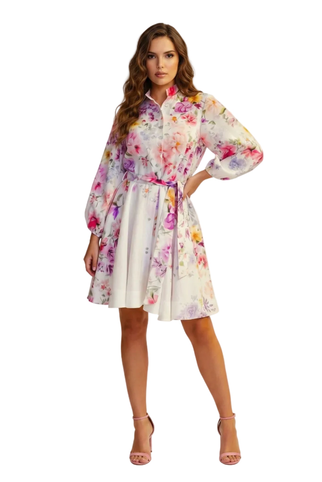 Abito Positano Melany in Puro Lino con Stampa