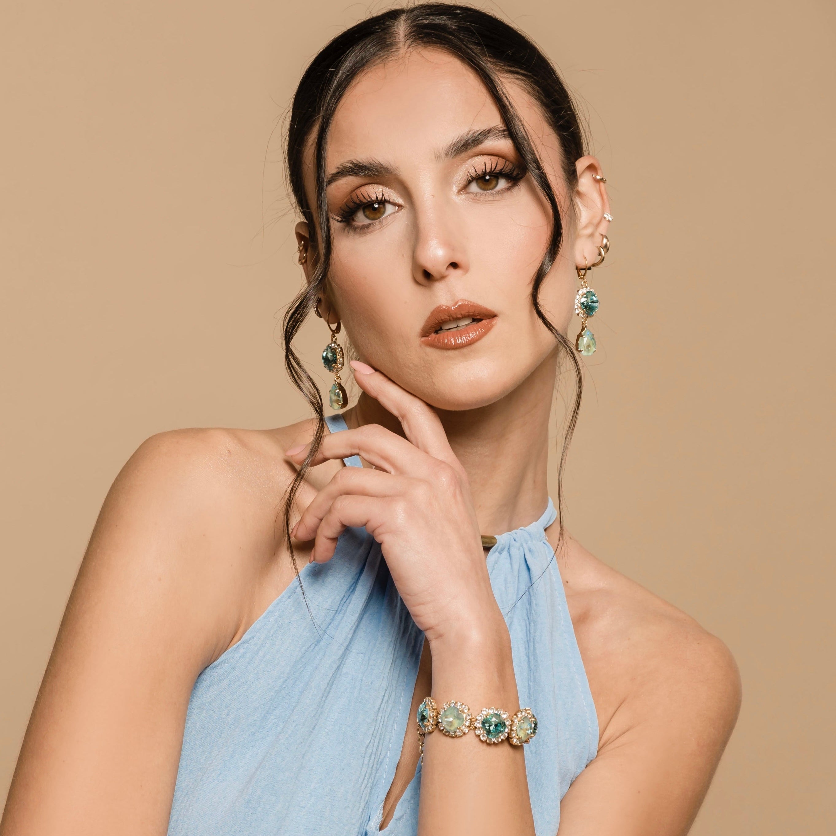 Bracciale Celeste - Nanà Positano | Sandali Artigianali Made In Positano