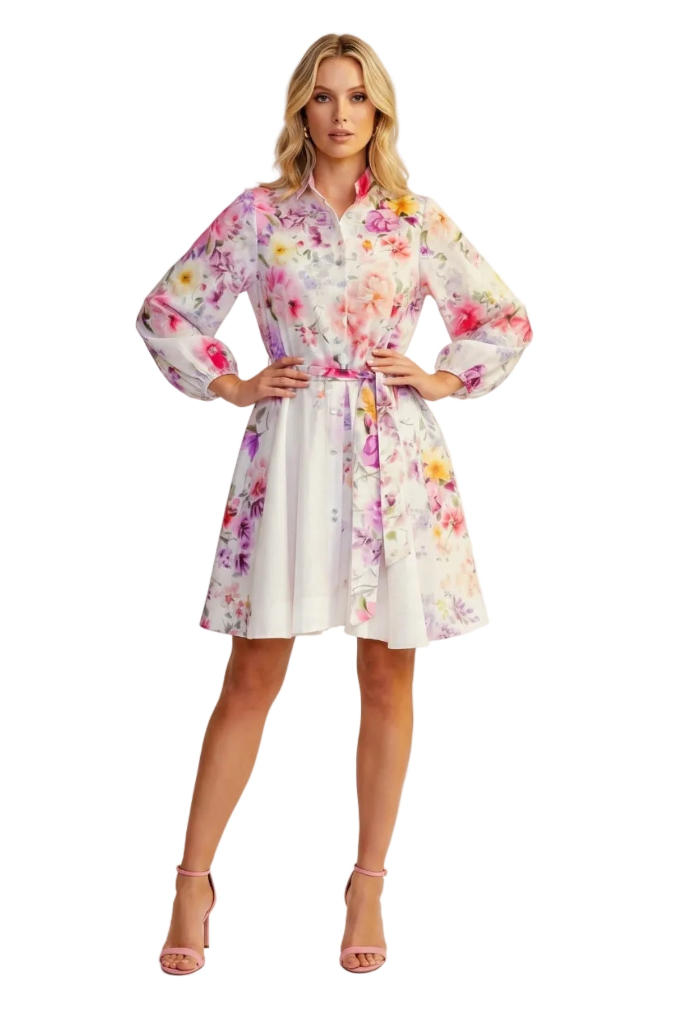 Abito Positano Melany in Puro Lino con Stampa