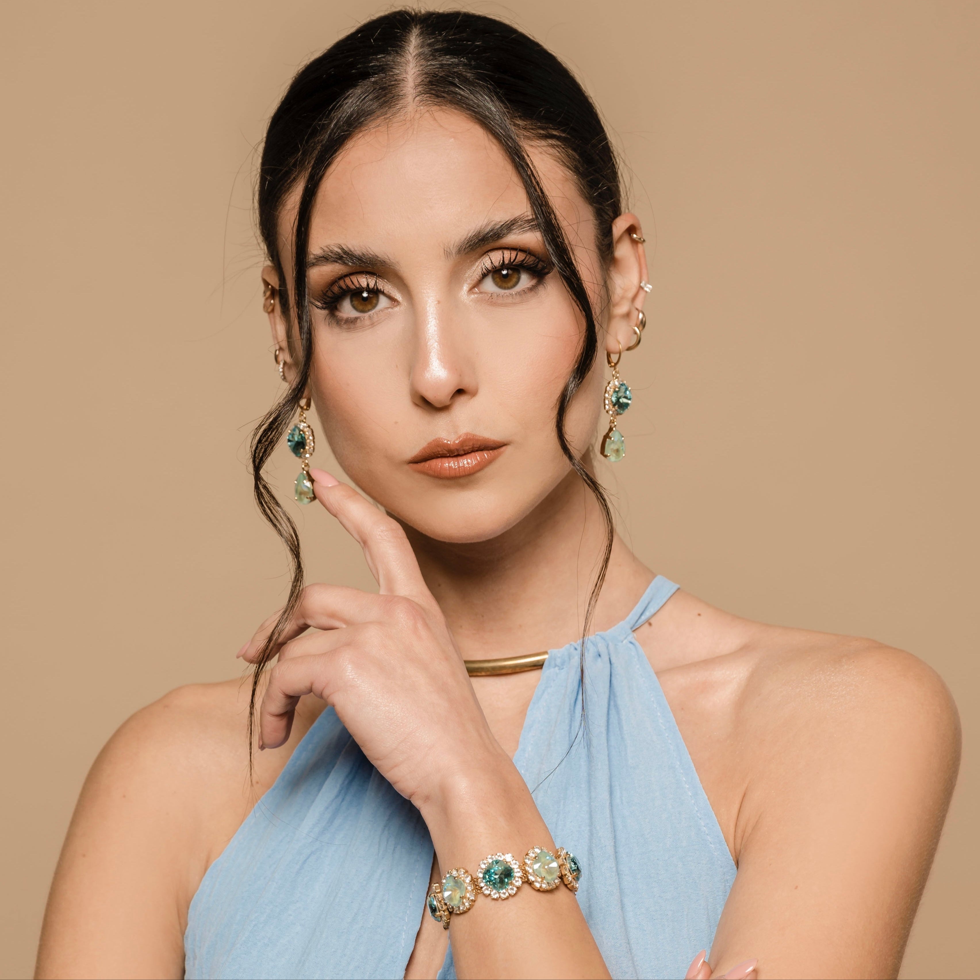 Bracciale Celeste - Nanà Positano | Sandali Artigianali Made In Positano